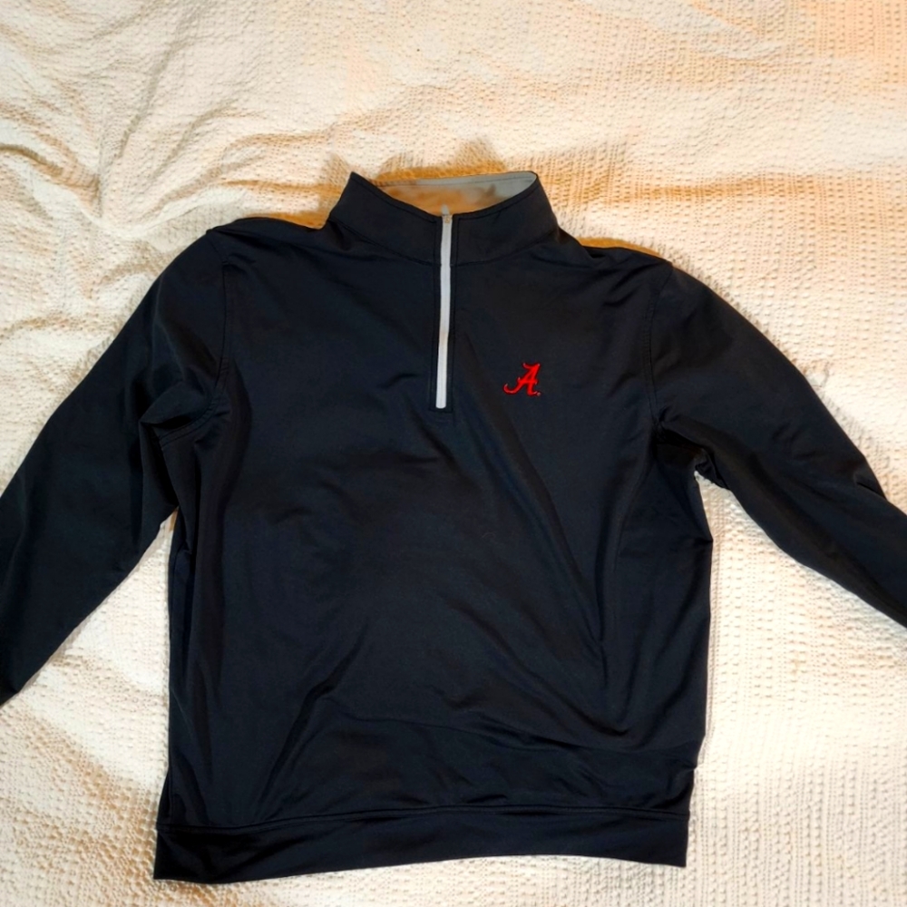 Petter Millar Men's Alabama Quarter-Zip Performance Long Sleeve XL